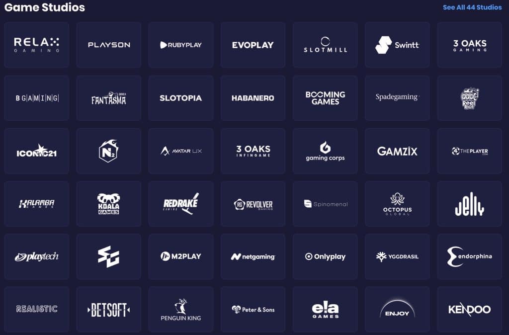 Game Studios at Spree Casino